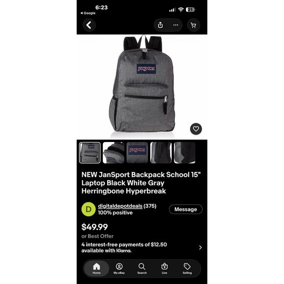Jansport Superbreak Classic Backpack Black Denim main image 4